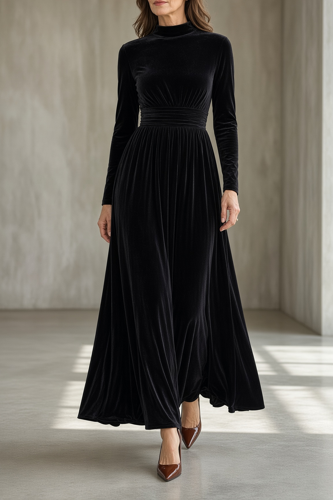 Ludovina | Vestido Maxi de Terciopelo
