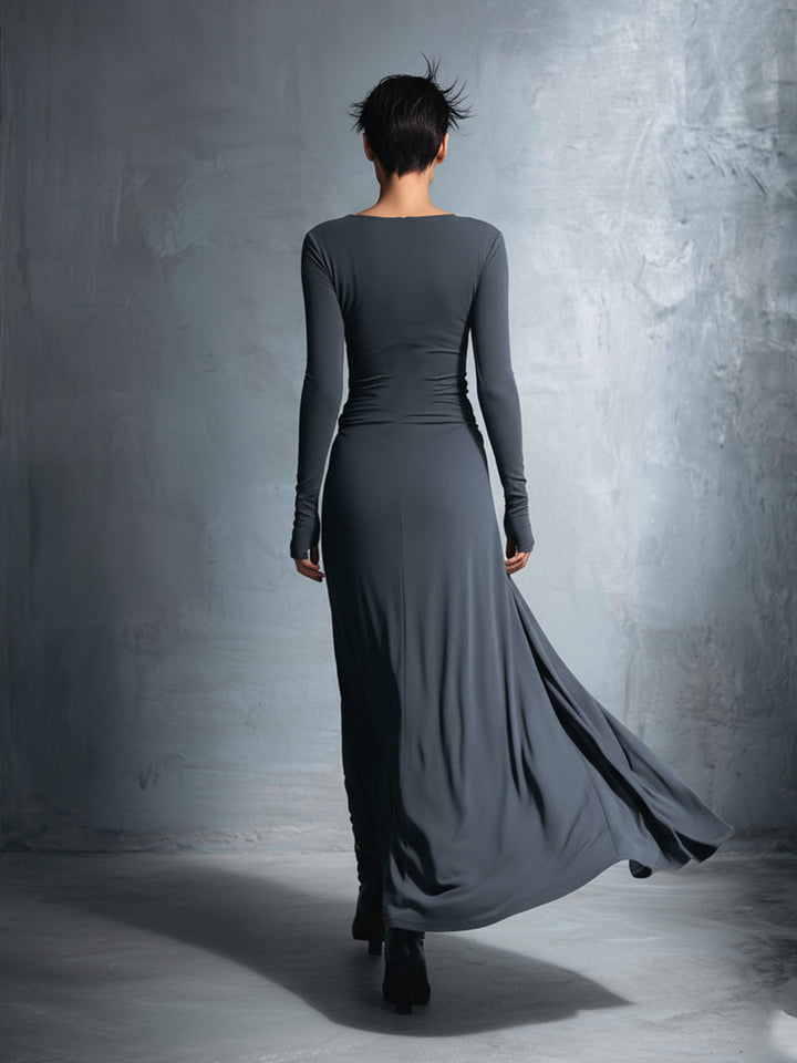 Naomie | Vestido Maxi con Nudo Lateral