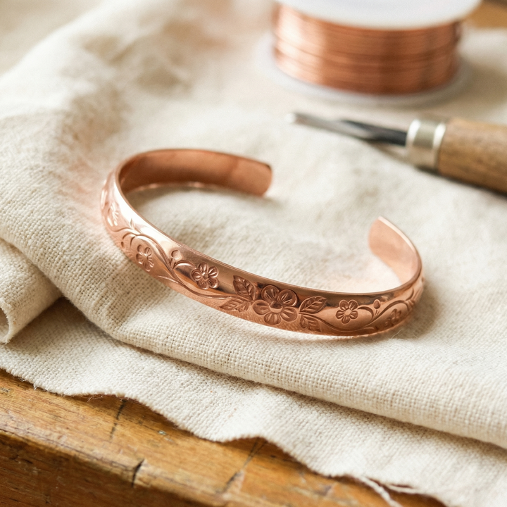 Bloom | Pulsera Floral de Cobre