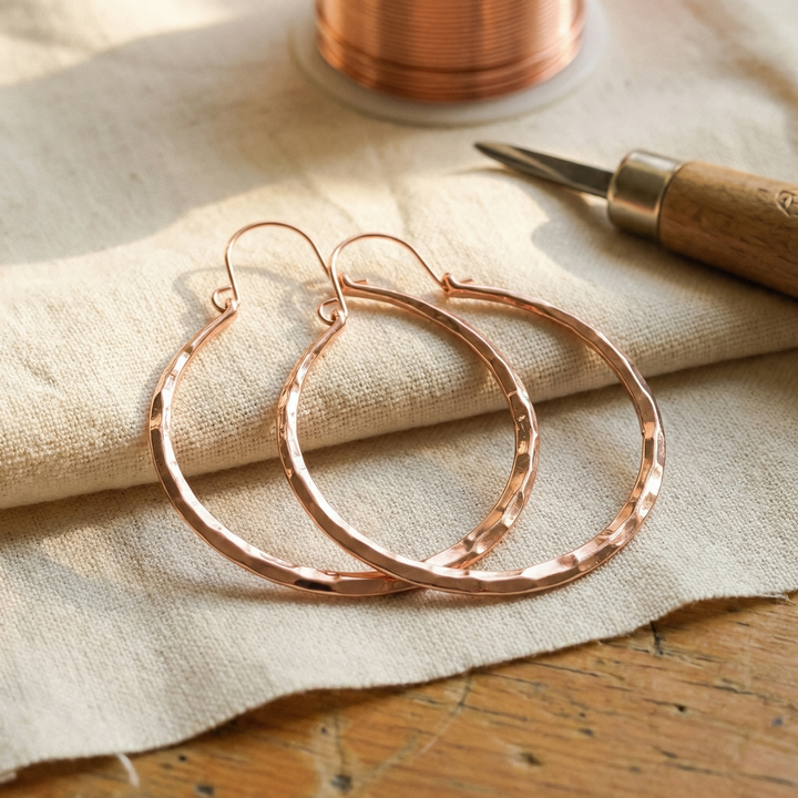 Pendientes Brillantes de Cobre
