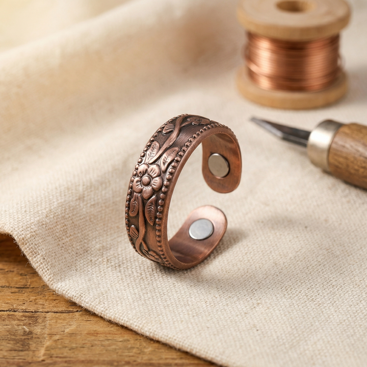 Floración | Anillo Floral de Cobre