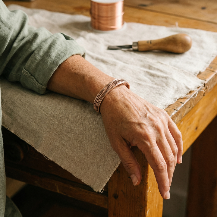 Chaff | Pulsera de Cobre Texturizada