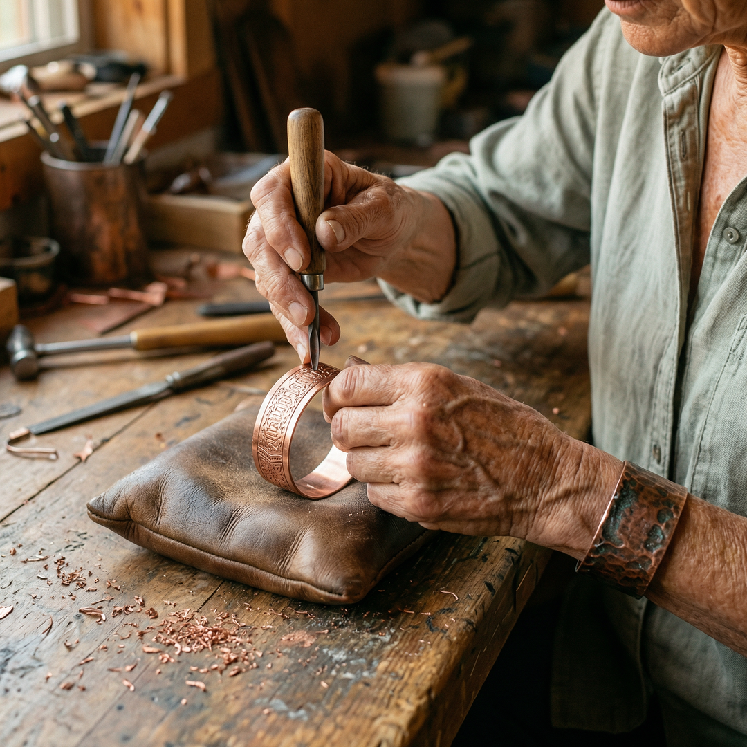 Reliquia | Pulsera Grabada de Cobre