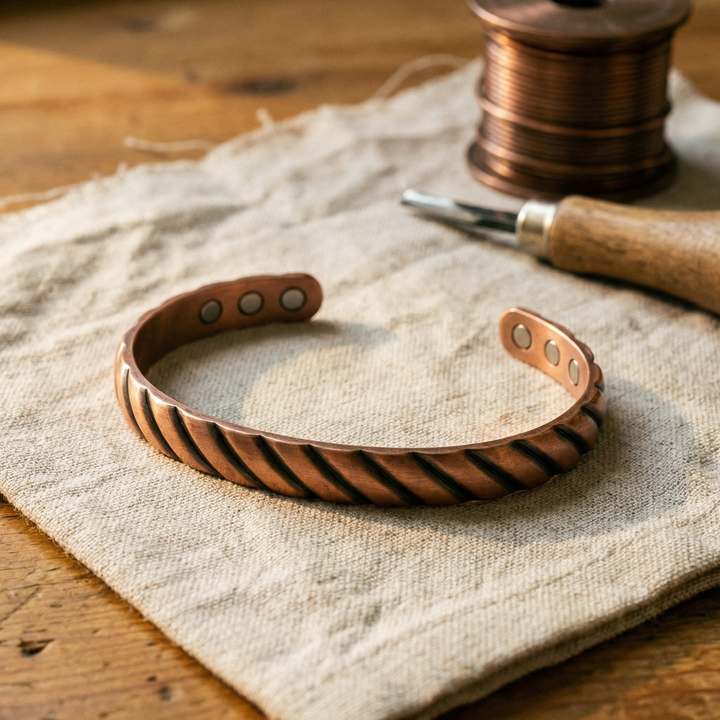 Flauta | Brazalete de Cobre Acanalado
