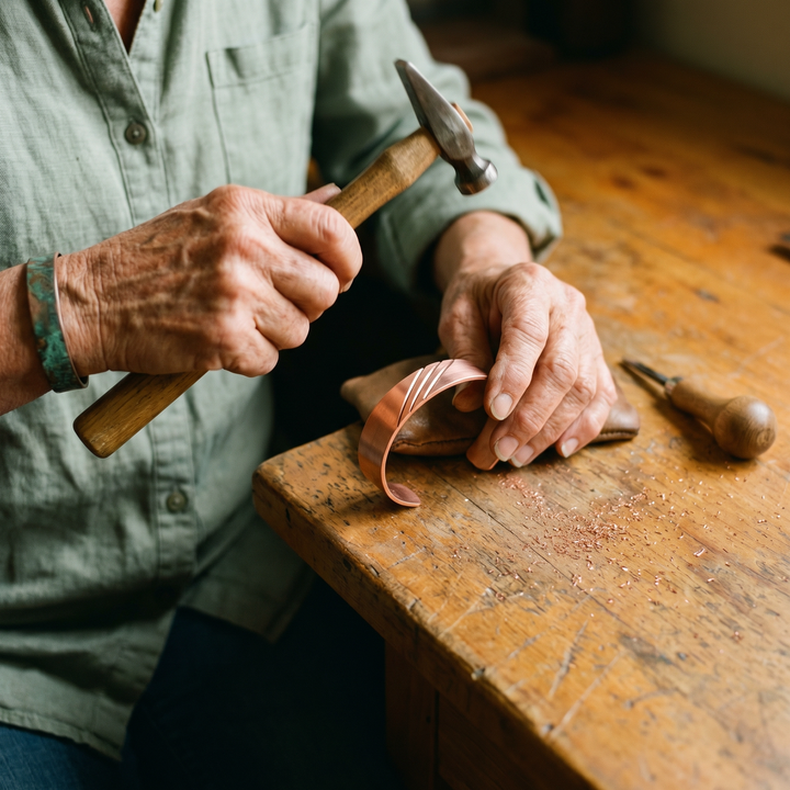 Flauta | Brazalete de Cobre Acanalado