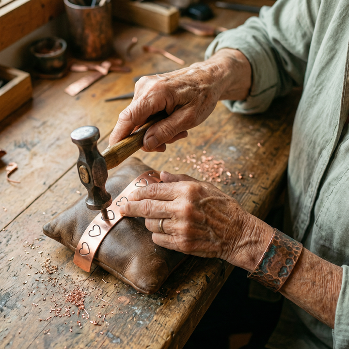 Cordis | Pulsera de Corazones de Cobre