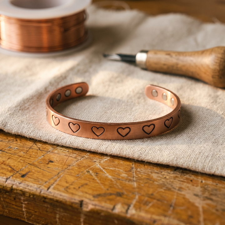 Cordis | Pulsera de Corazones de Cobre