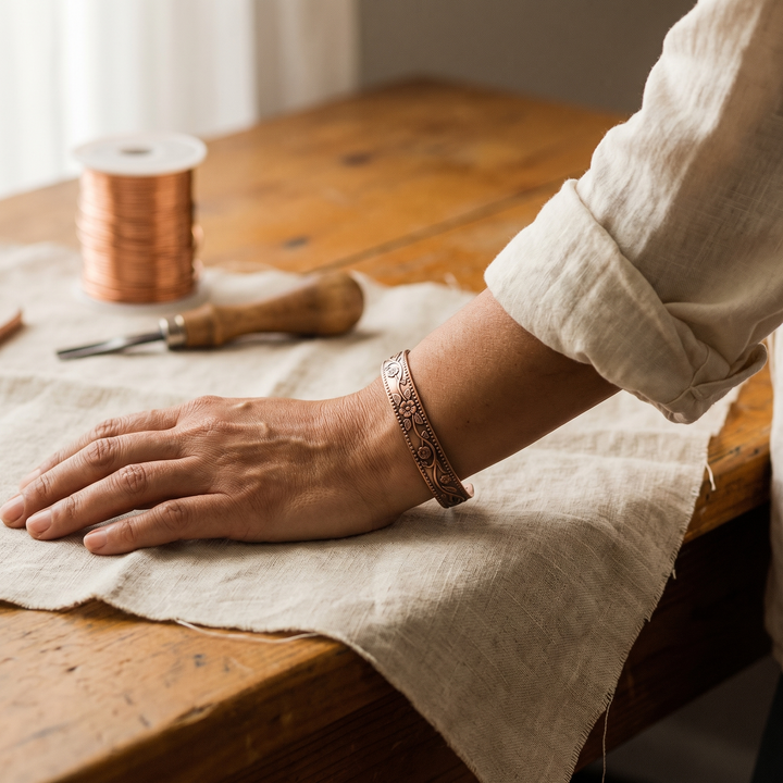 Feston | Pulsera Floral de Cobre