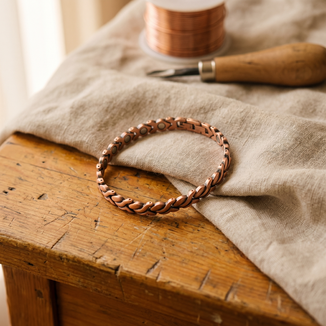 Tress | Tobillera de Cobre con Eslabones