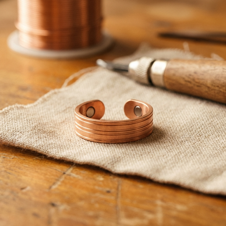 Surco | Anillo de Cobre con Surcos