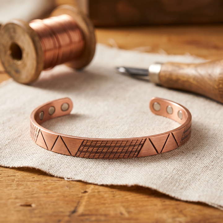 Rampart | Brazalete Geométrico de Cobre