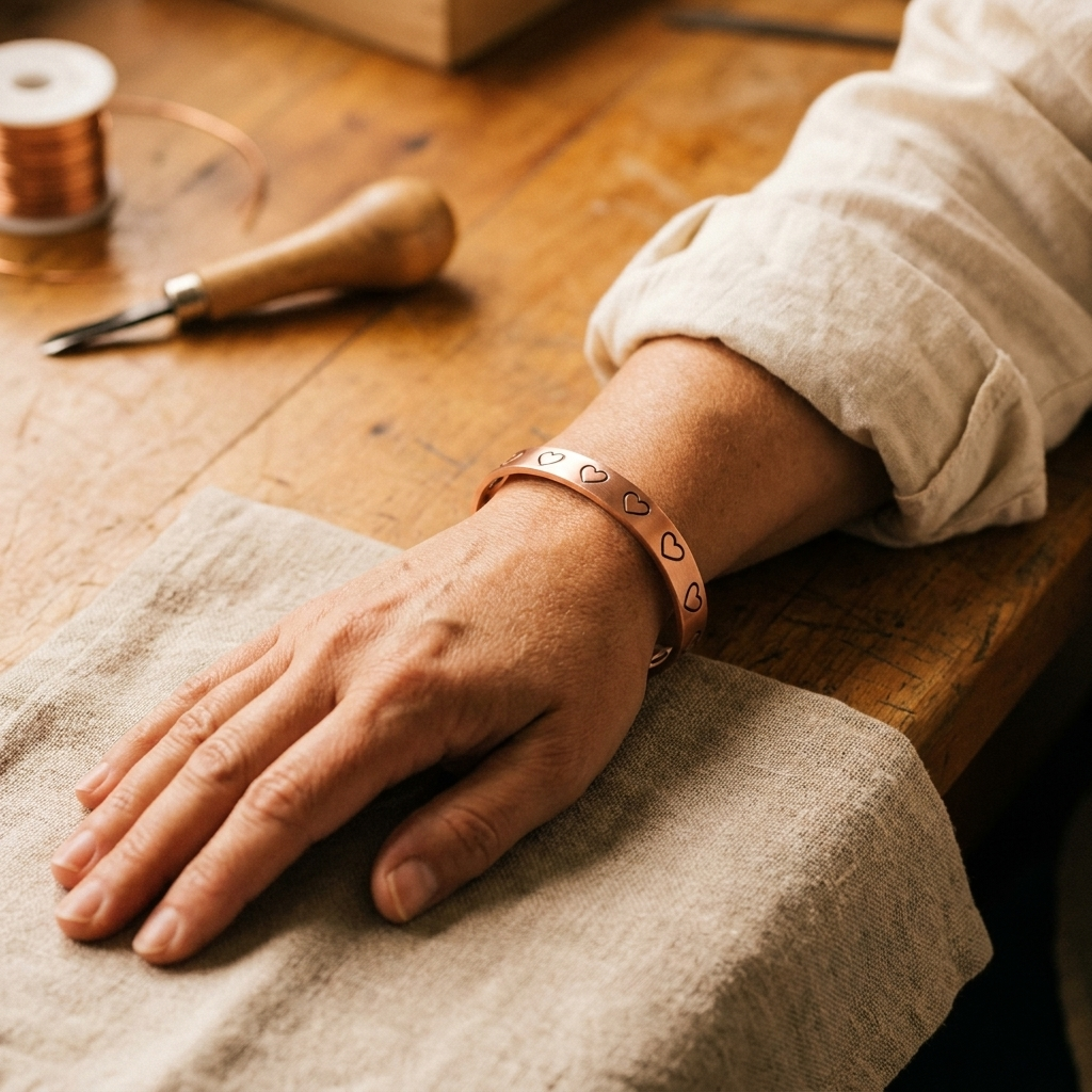 Cordis | Pulsera de Corazones de Cobre