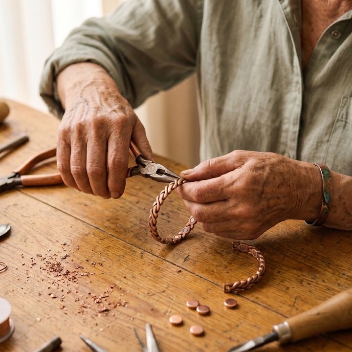 Tress | Tobillera de Cobre con Eslabones