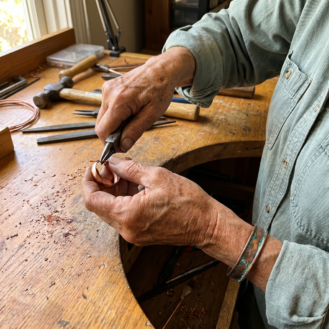 Burl | Pendientes de Aro de Cobre
