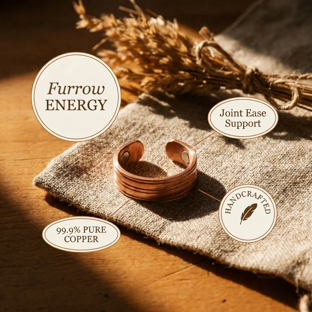 Surco | Anillo de Cobre con Surcos