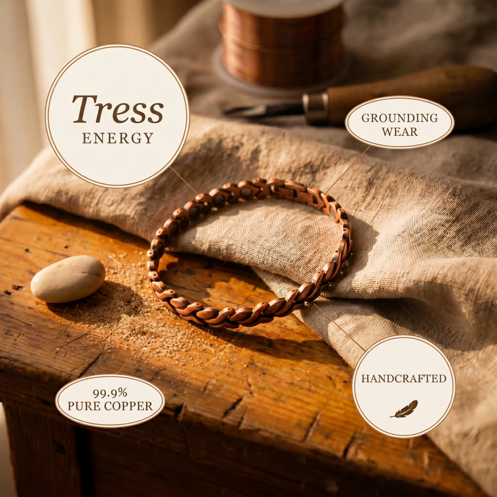 Tress | Tobillera de Cobre con Eslabones