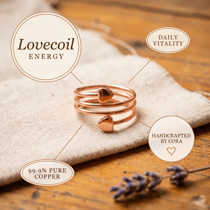 Lovecoil | Anillo de Corazones de Cobre