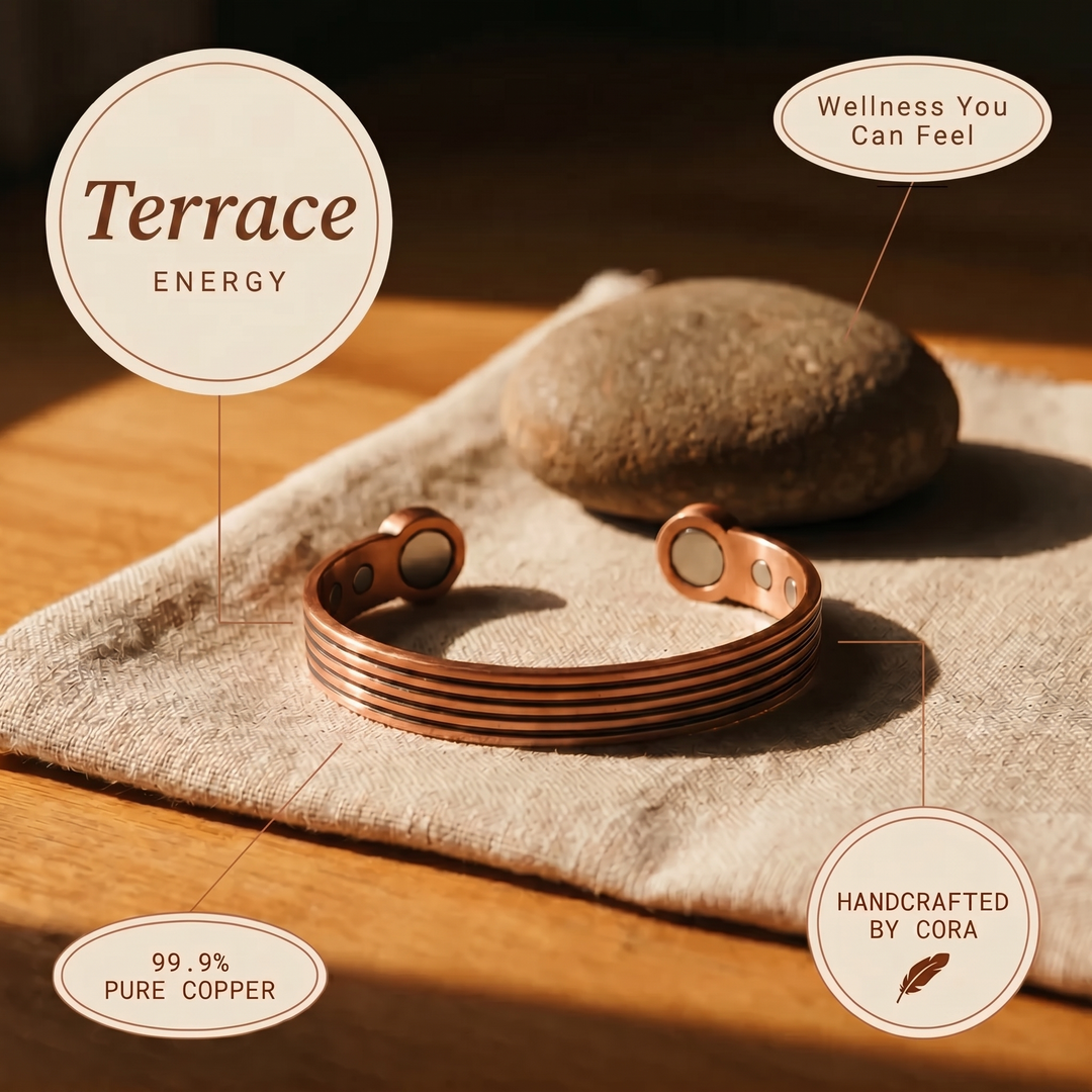 Terraza | Brazalete de Cobre Acanalado