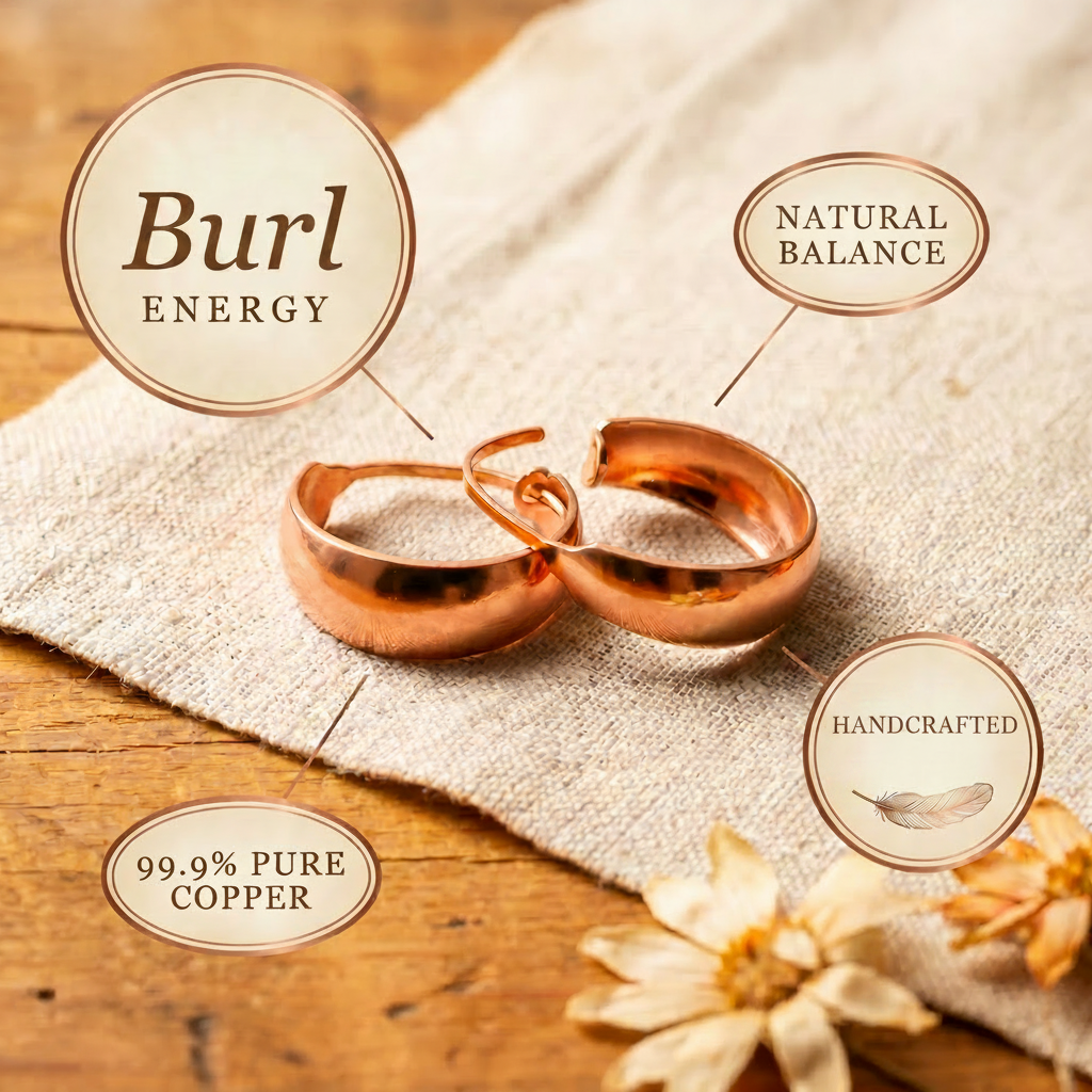 Burl | Pendientes de Aro de Cobre