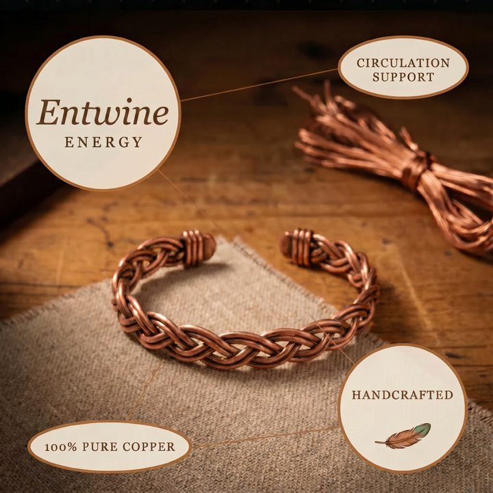 Entwine | Tobillera Trenzada de Cobre