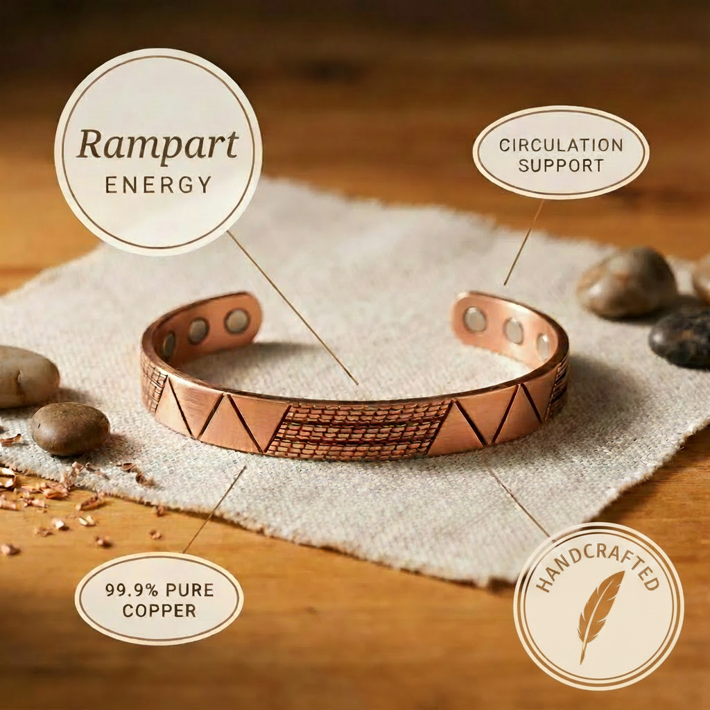 Rampart | Brazalete Geométrico de Cobre