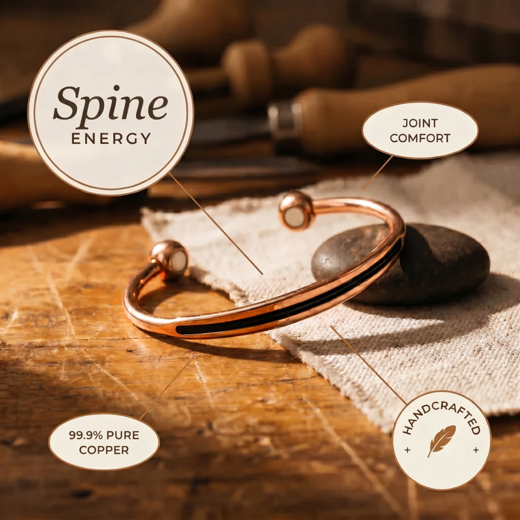 Espiral | Pulsera Abierta de Cobre