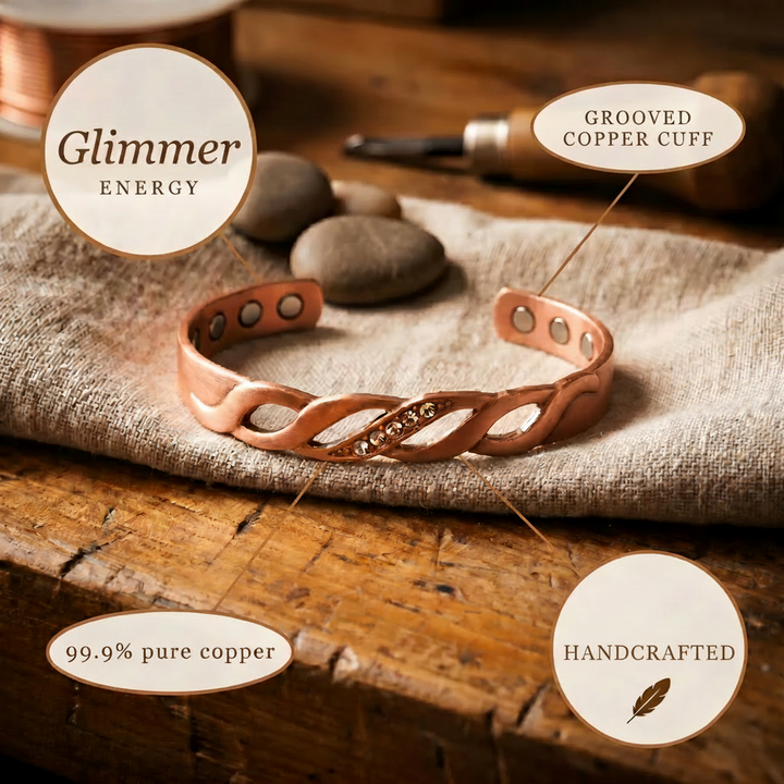 Glimmer | Pulsera Trenzada de Cobre