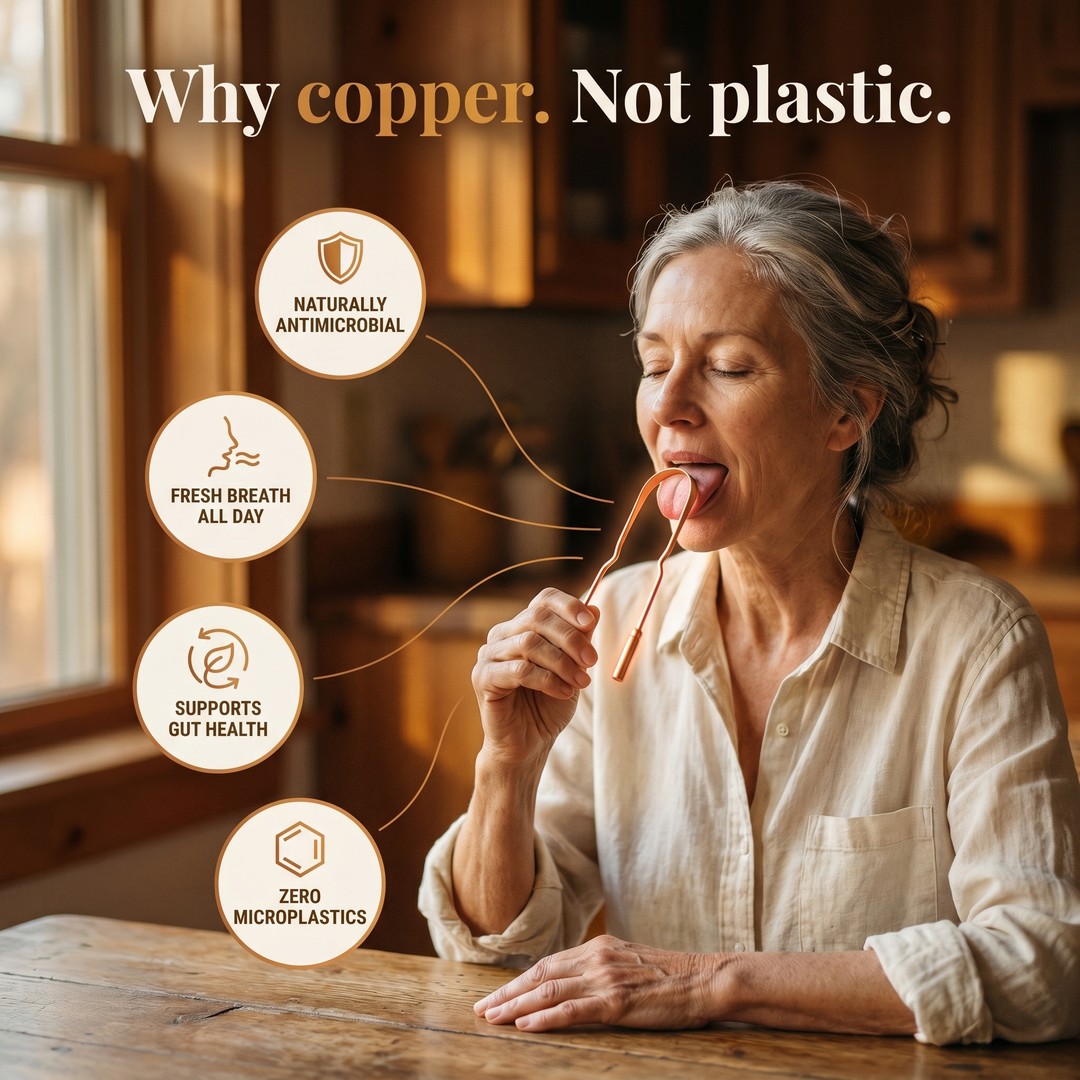 Raspador Lingual de Cobre Puro
