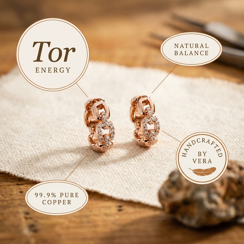 Tor | Pendientes de Cobre con Cristales