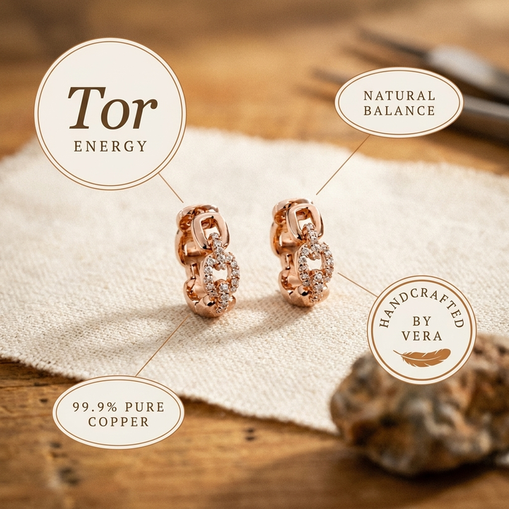 Tor | Pendientes de Cobre con Cristales