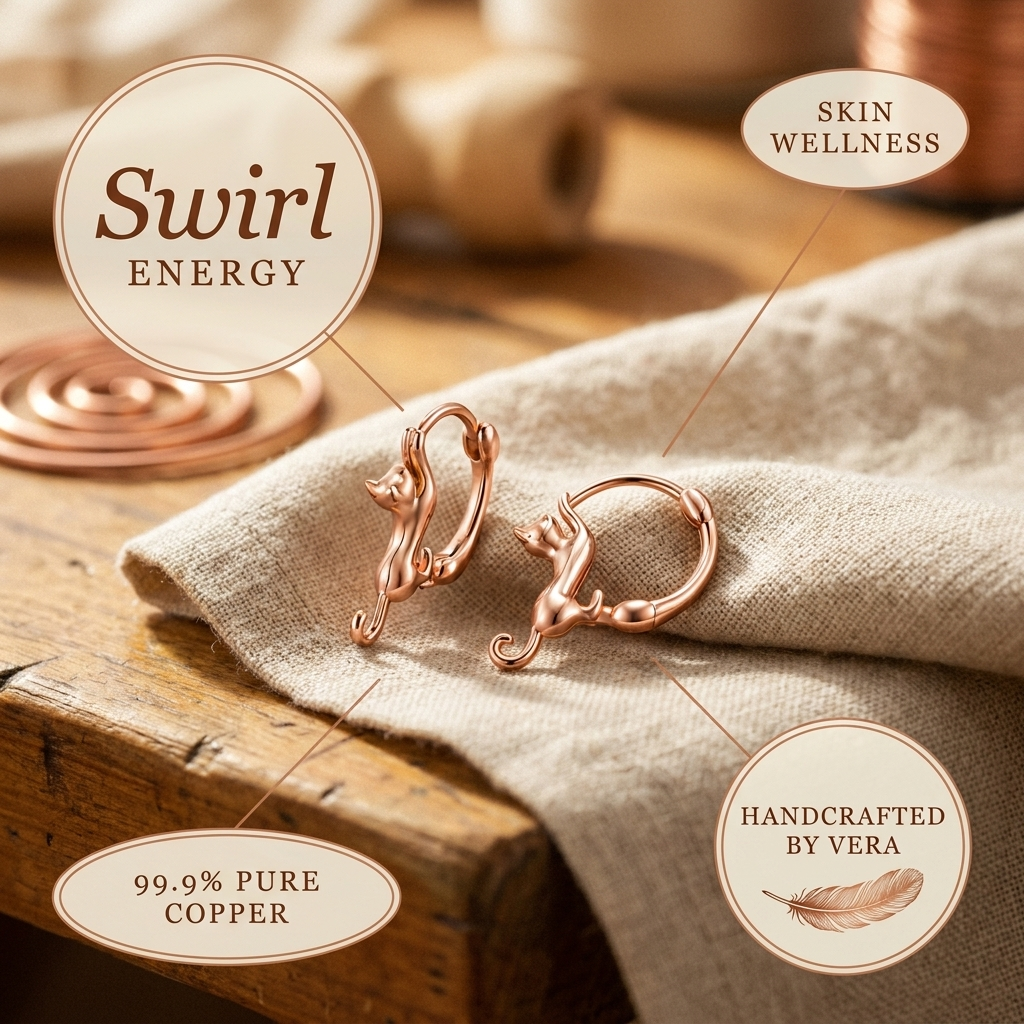 Pendientes Curvos de Cobre