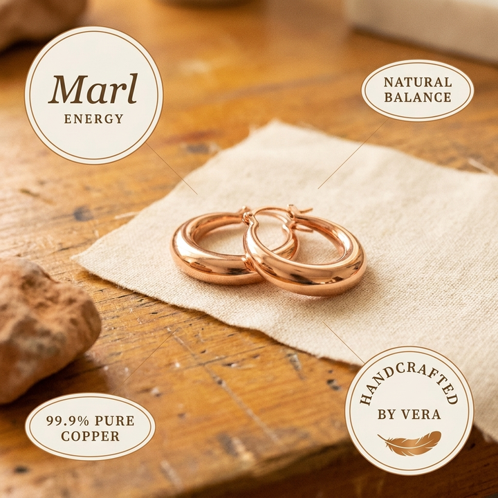 Marl | Pendientes Redondos de Cobre