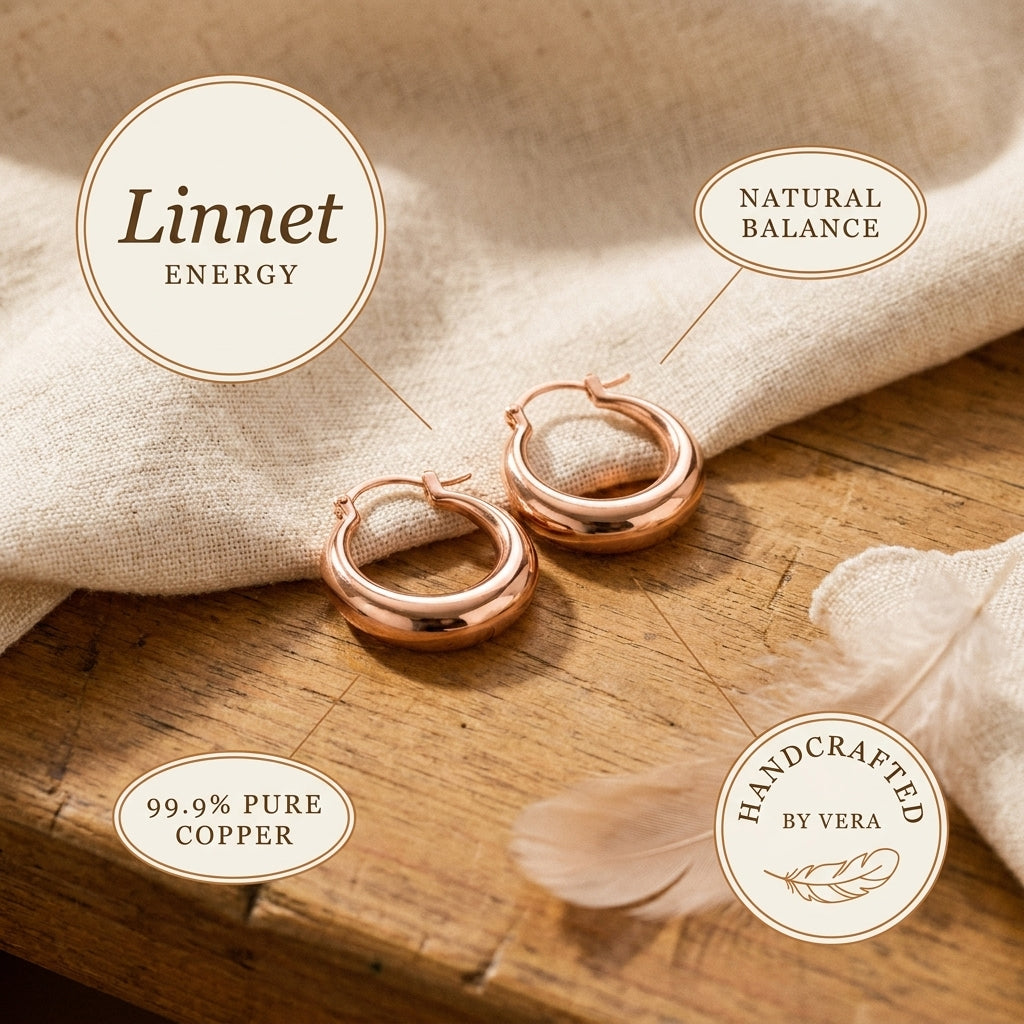 Linnet | Pendientes de Aro de Cobre