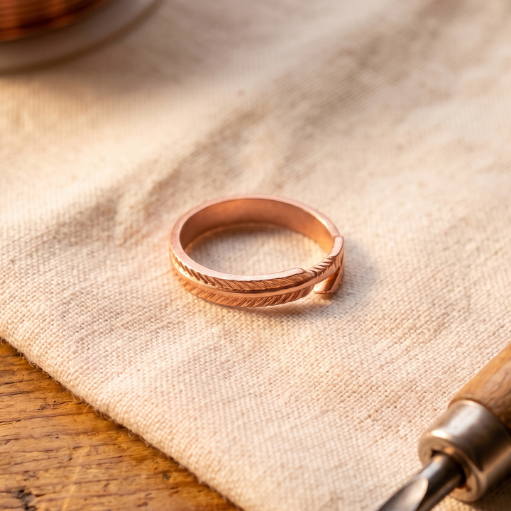 Raíz | Anillo Espiral de Cobre