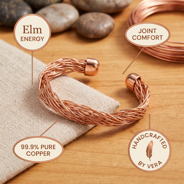Elm | Brazalete de Cobre Trenzado