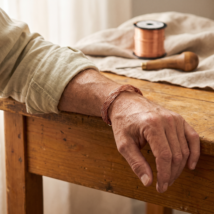 Elm | Brazalete de Cobre Trenzado