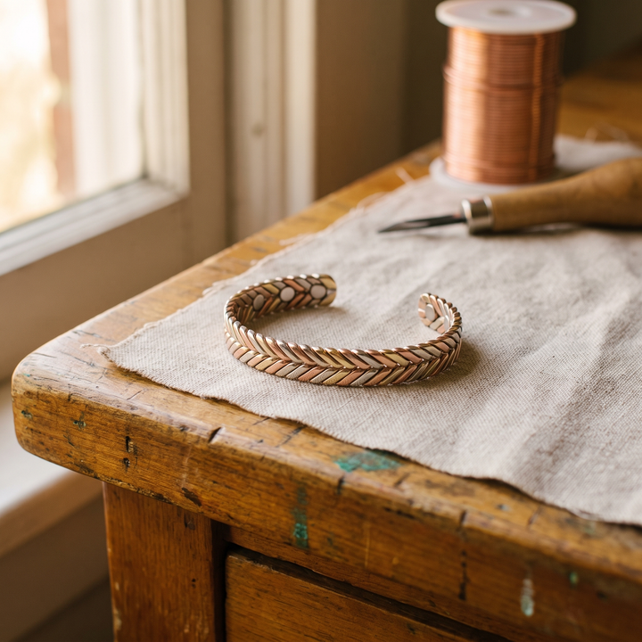 Pulsera de Cobre Trenzado