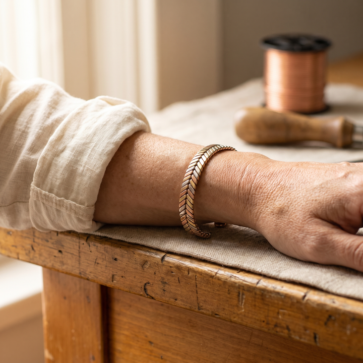 Pulsera de Cobre Trenzado