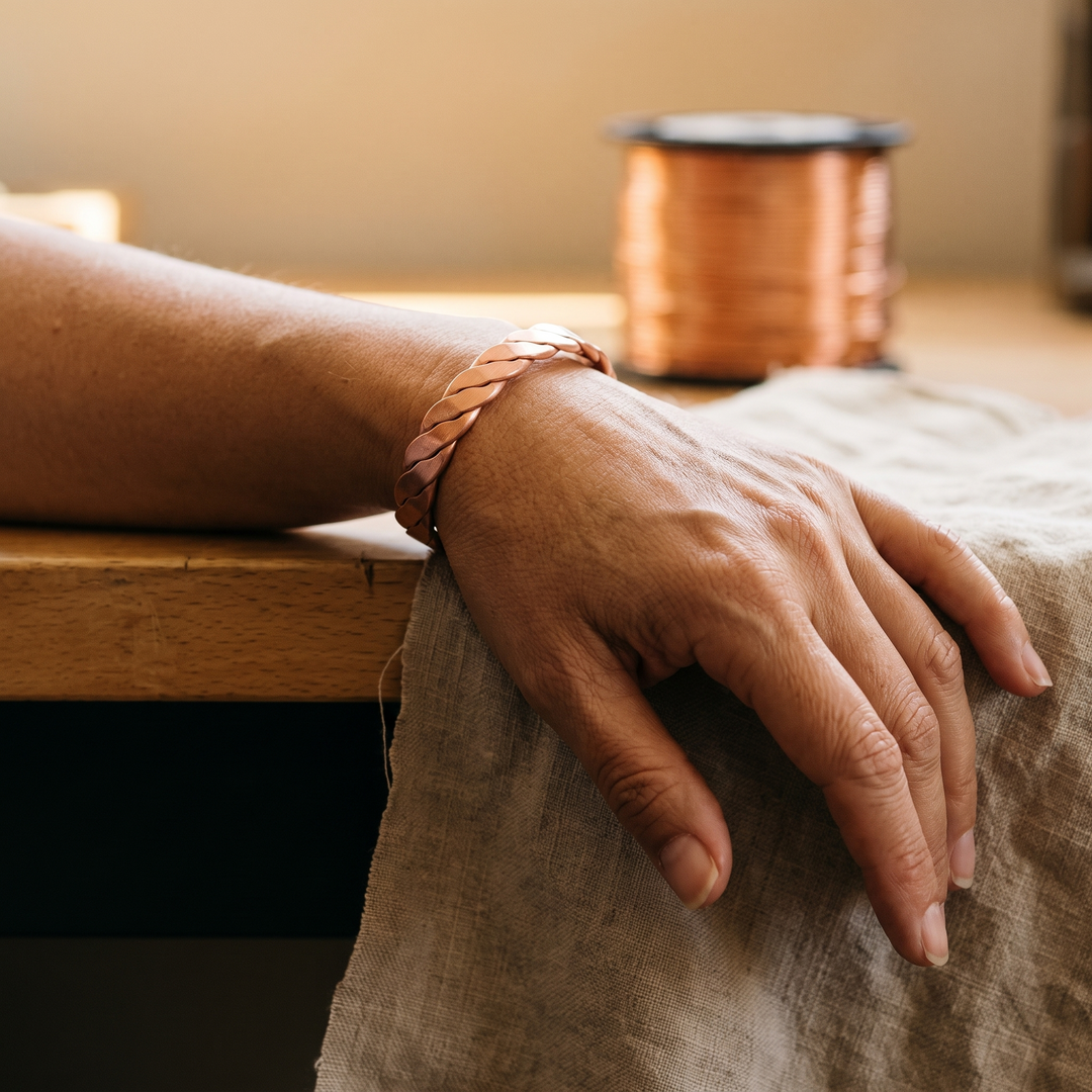 Reed | Pulsera Trenzada de Cobre