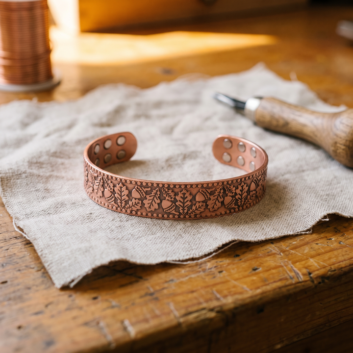 Bosque | Pulsera de Cobre con Hojas