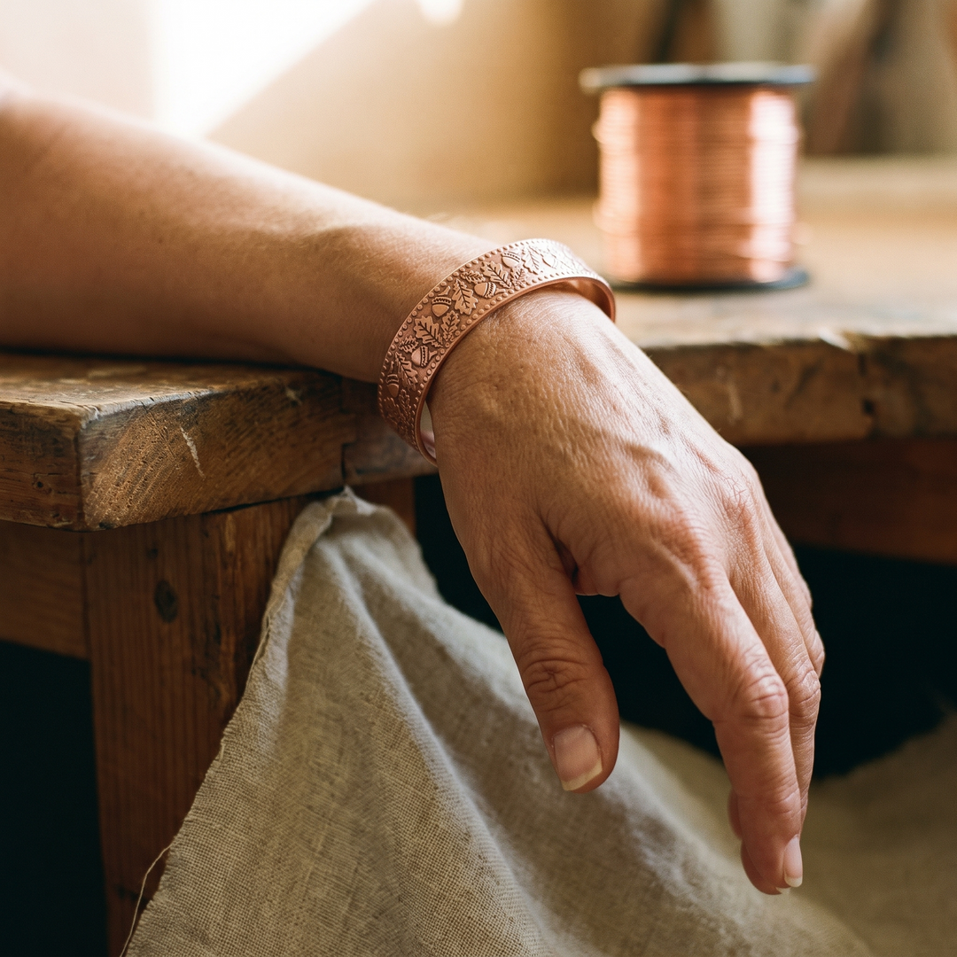 Bosque | Pulsera de Cobre con Hojas