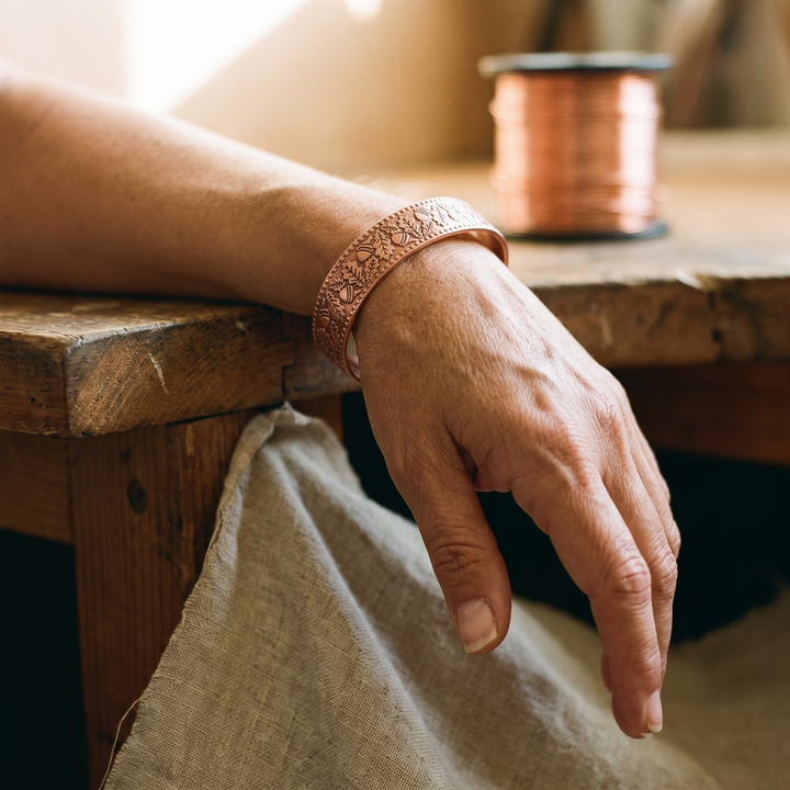 Bosque | Pulsera de Cobre con Hojas