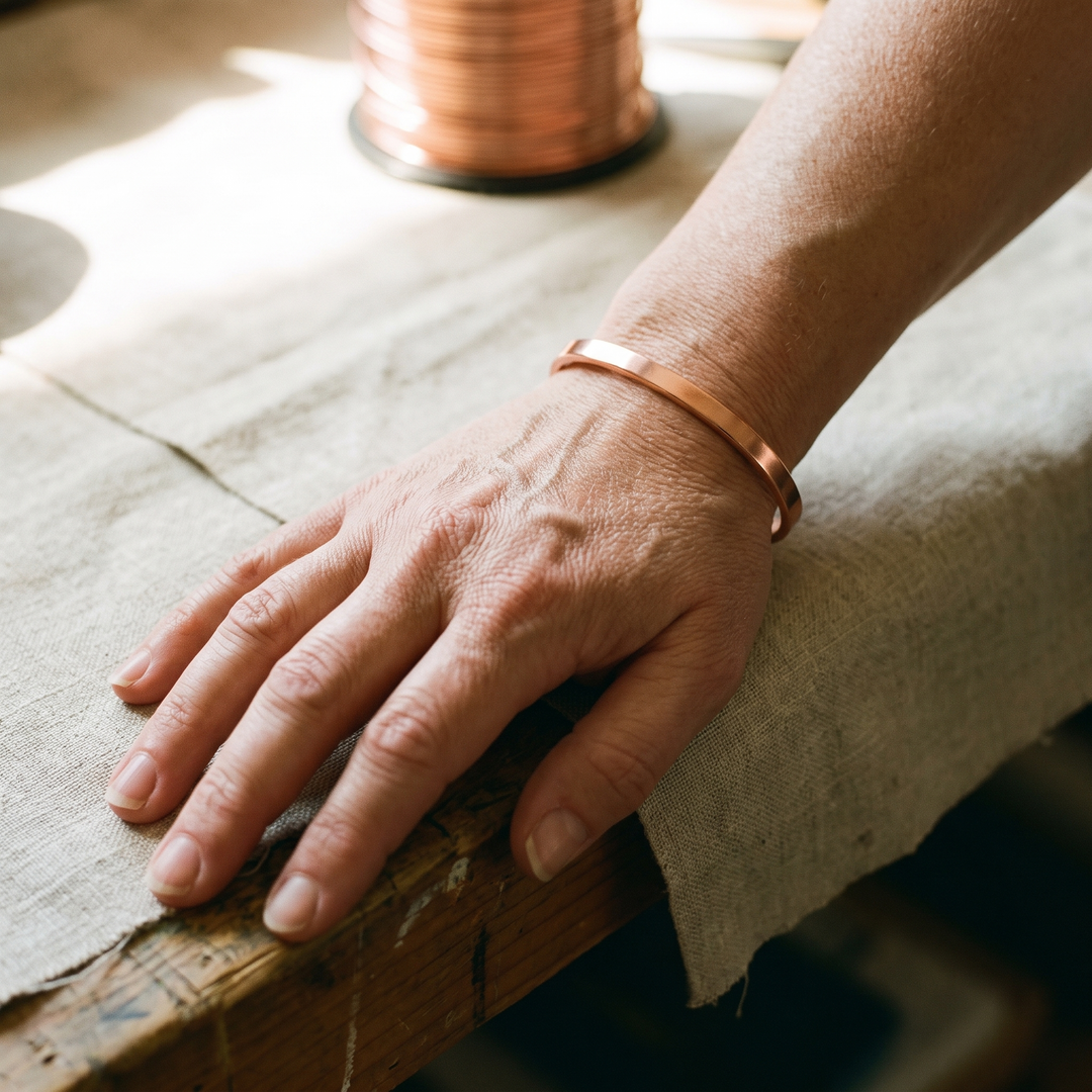 Ríos | Pulsera Lisa de Cobre
