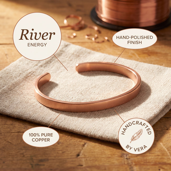 Ríos | Pulsera Lisa de Cobre