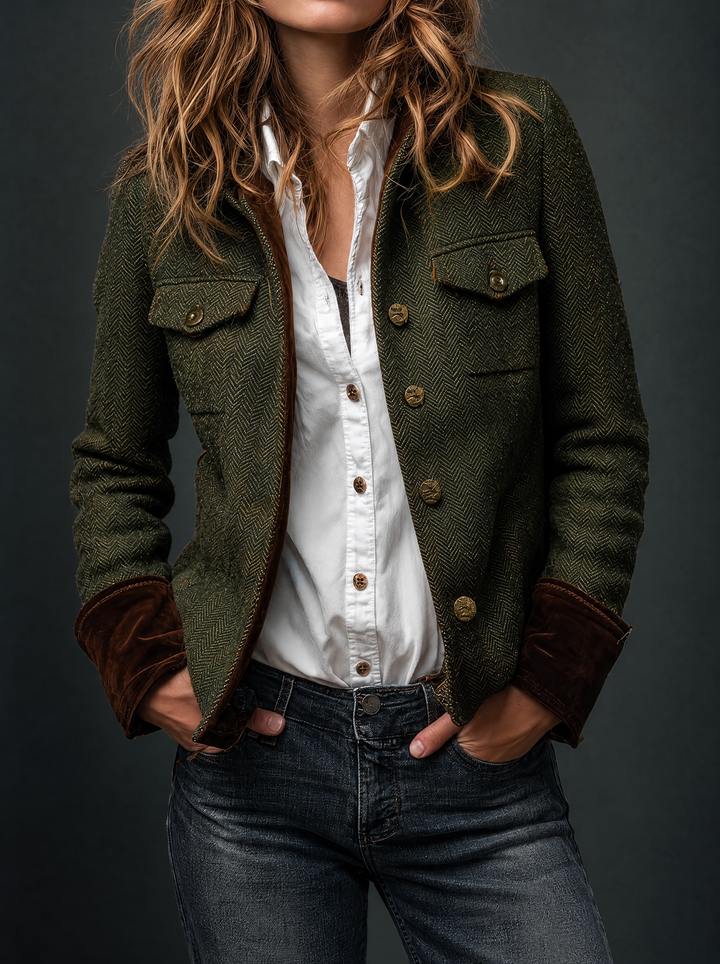 Honorine | Blazer Vintage Chevron