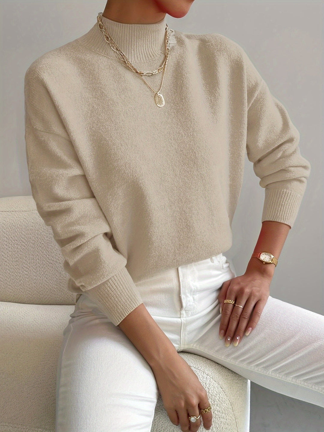 Christiane | Jersey Suave de Cuello Alto