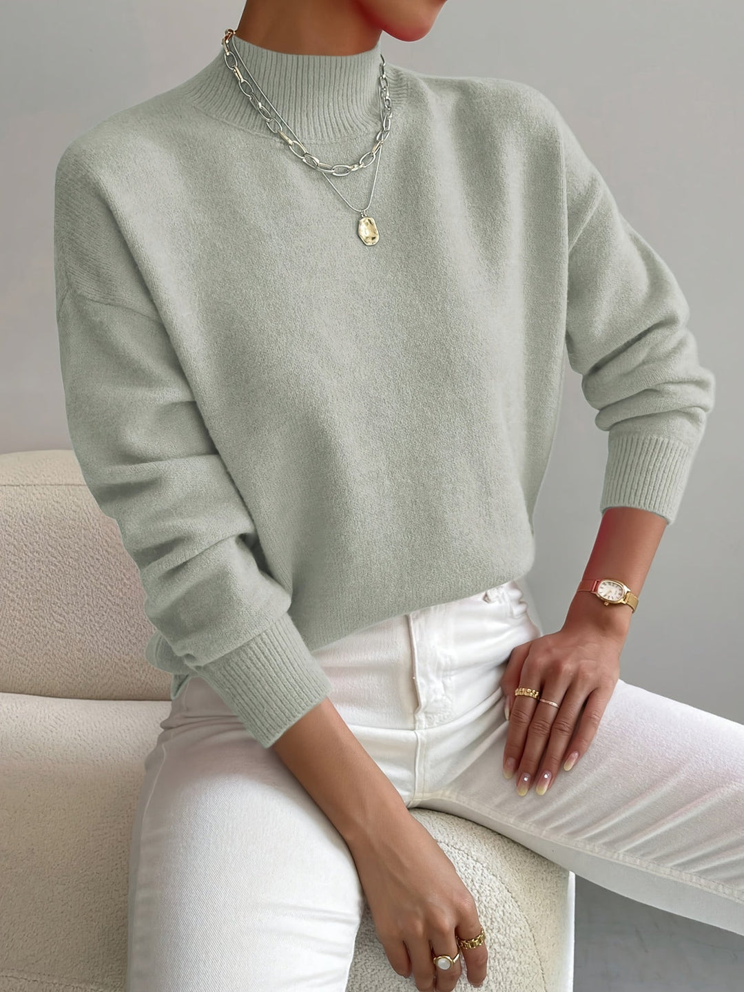 Christiane | Jersey Suave de Cuello Alto