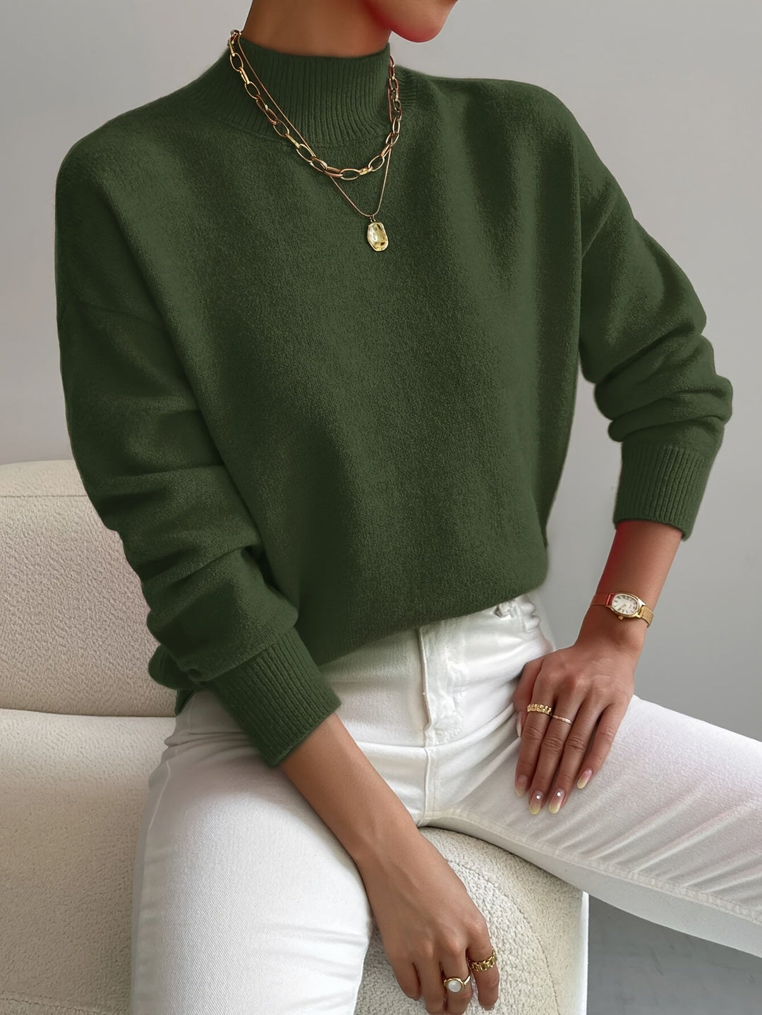 Christiane | Jersey Suave de Cuello Alto
