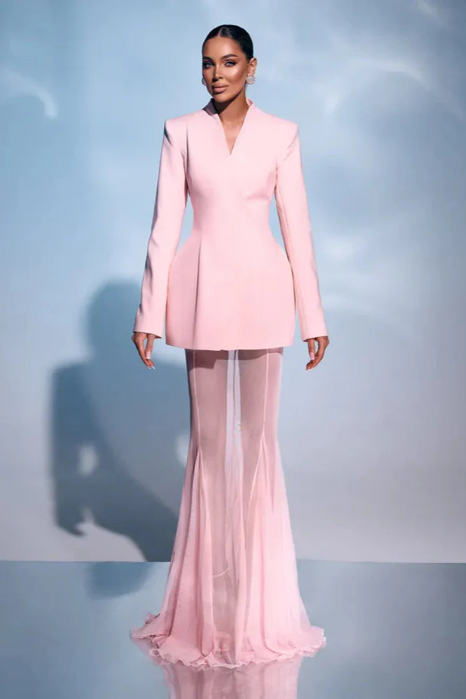 Iryne Baby Pink Maxi Dress