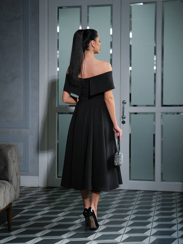 Anabelle Black Midi Dress